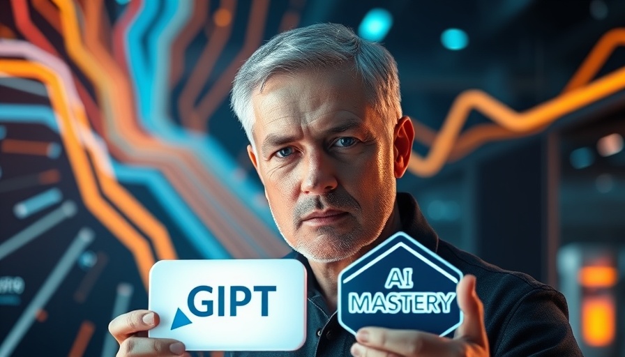 Learn AI journey with focused individual and digital symbols.