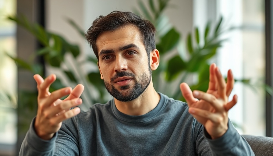 Focused man discussing productivity and goal setting on YouTube