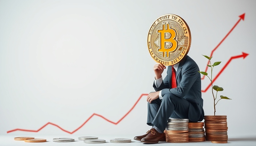 Stylized crypto licensing in Africa illustration with Bitcoin and growth symbols.
