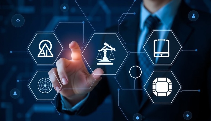 Futuristic icons and business technology concept, Designing AI With African Intent.