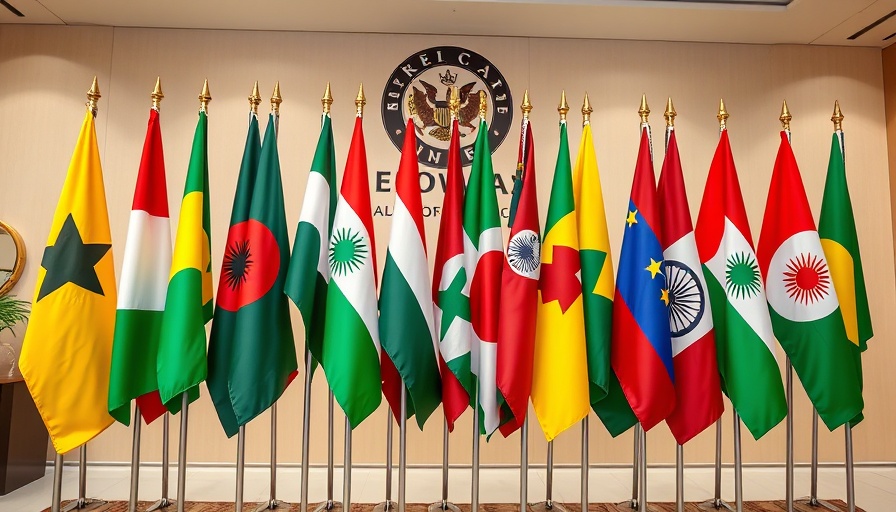 ECOWAS flags displayed at conference focusing on police training.