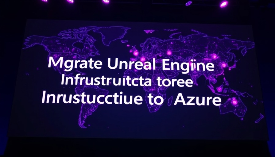 Game Development with Azure presentation slide featuring Unreal Engine migration details.
