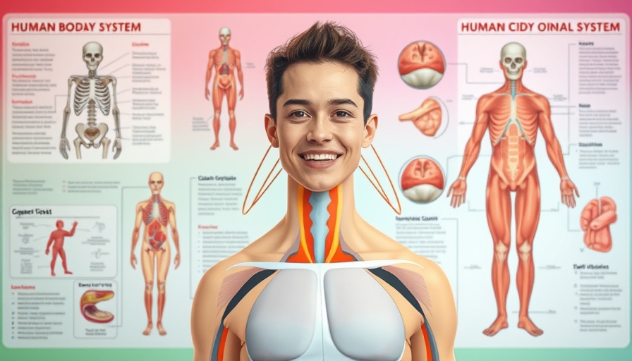 Educational image of 11 organ systems of the human body with diagrams and individual.