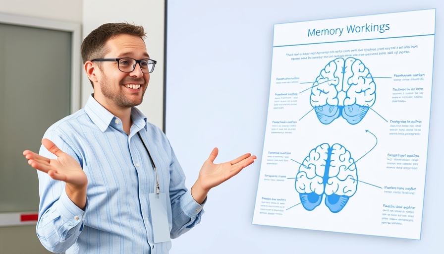 Memory processes educational diagram with an enthusiastic educator, forget learning retention strategies illustration.