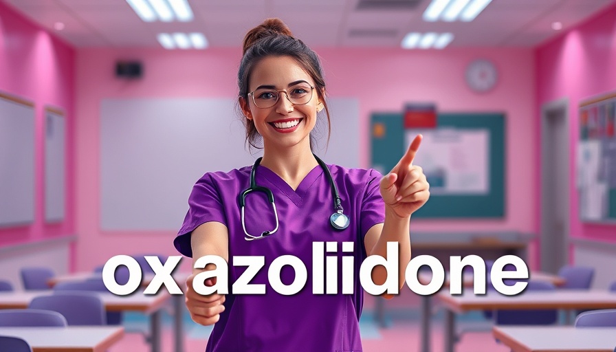 Oxazolidinone pharmacology nursing review with nurse illustration