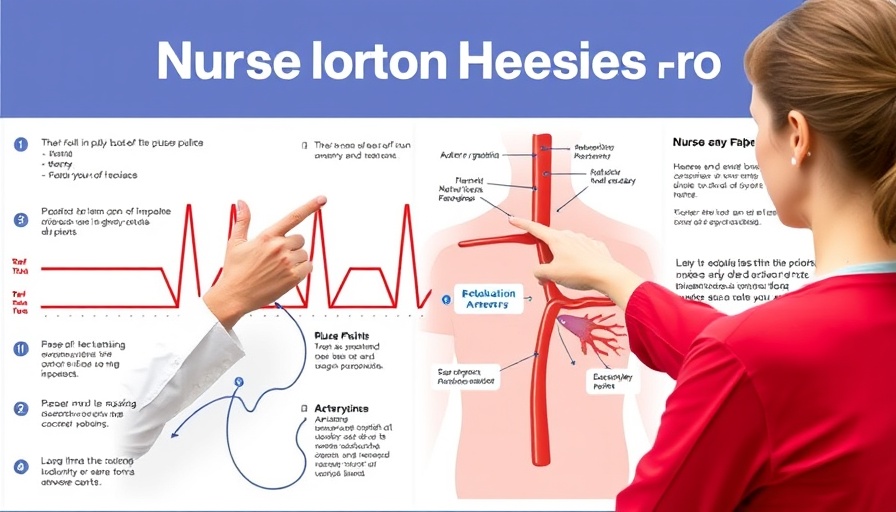 Pulse points question diagram for nursing students with instructor highlighting carotid artery.
