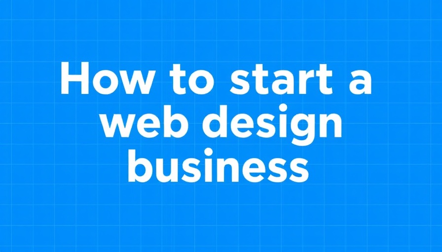 Web design business graphic with blue digital theme