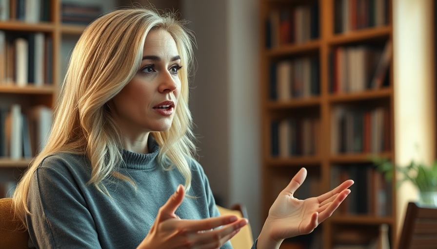 AI earning human-level rights, woman discussing topic in cozy setting.