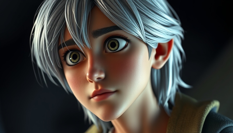 3D character with silver hair, focused expression, Unreal Engine Deals for Kid Gamers.