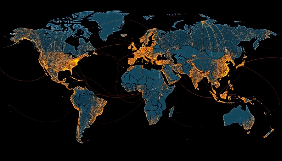 World map highlighting extensive undersea cable network connections.