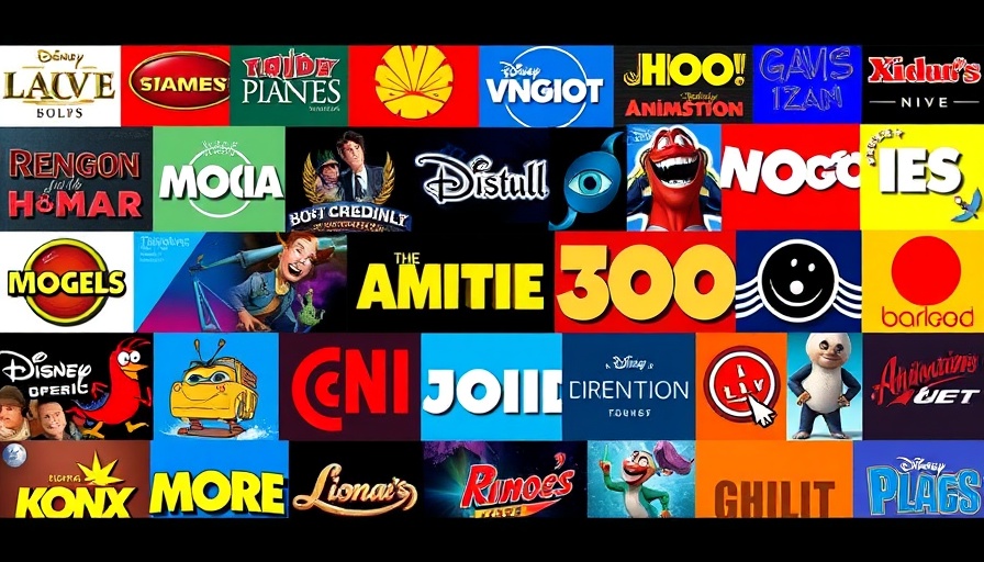 AI-powered creativity and cinematic transformations showcased in animation studio logos.