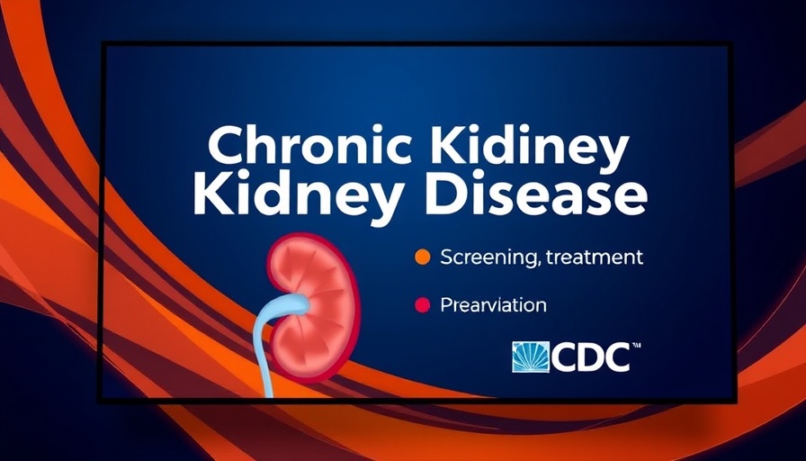 Importance of Screening for Chronic Kidney Disease presentation slide with CDC logo.
