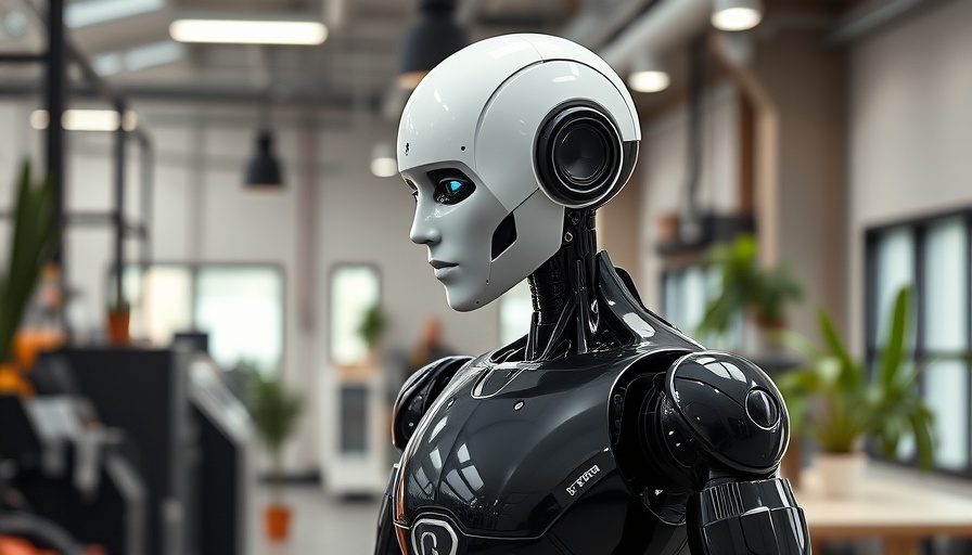 Gemini Robotics 1.5 humanoid robot in a modern industrial setting.