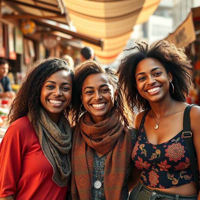 Three smiling women symbolizing Women's Healthcare empowerment.