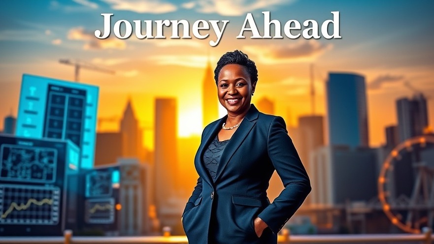 Mofe Ejegi stands confidently before a skyline, embodying AI in Africa and digital transformation.