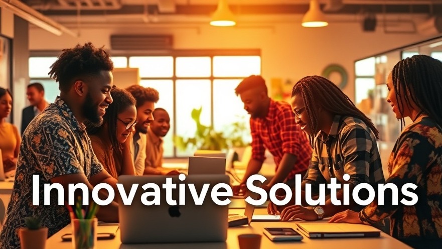 Diverse African entrepreneurs collaborating in a vibrant workspace, embodying innovative solutions.