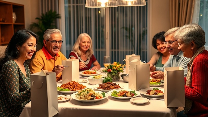 Happy customers enjoying takeout meals at home, showcasing effective menu design.