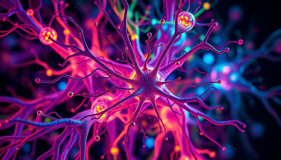 Vibrant abstract neural networks illustrating autism research.