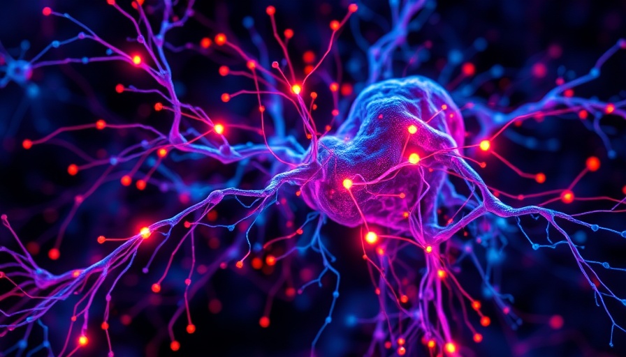 Vivid abstract neural networks illustrating neurotechnology advancements in autism research.