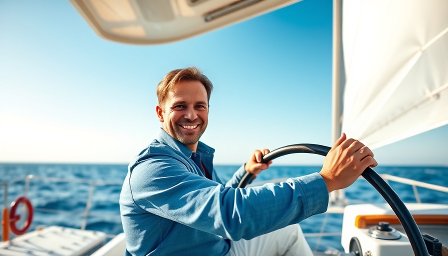 JFK Zionist influence - Man steering a boat under a clear sky