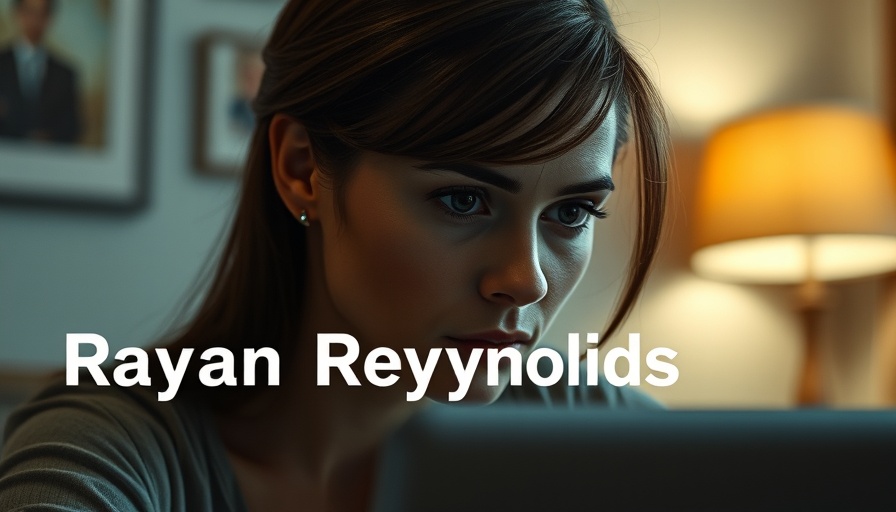 Woman reads screen, Family Guy Ryan Reynolds commentary.