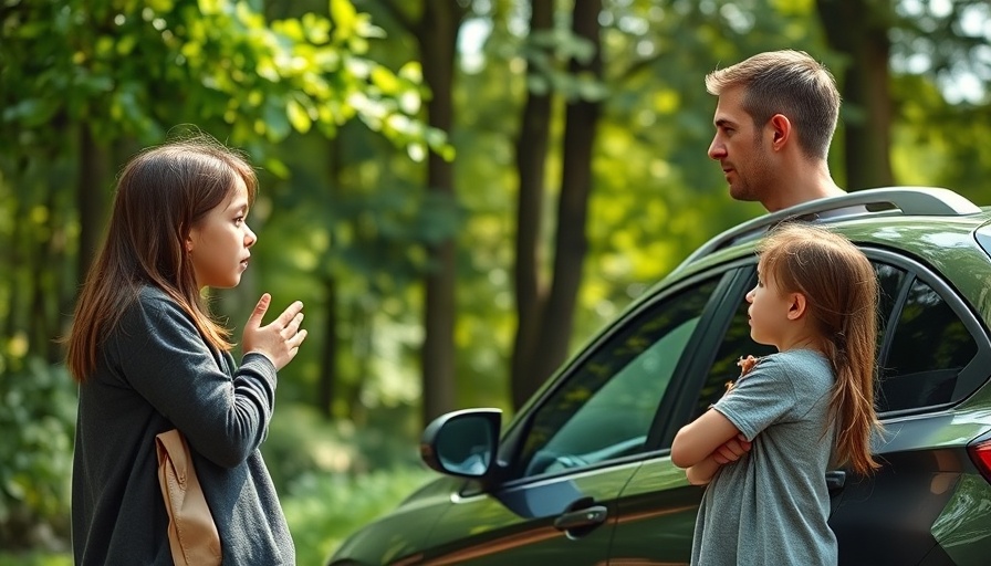 Man scolding a girl near a car highlighting 911 pranks consequences.