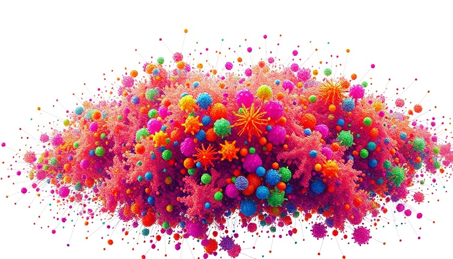 Vibrant data clusters visualization symbolizing autism research breakthroughs.