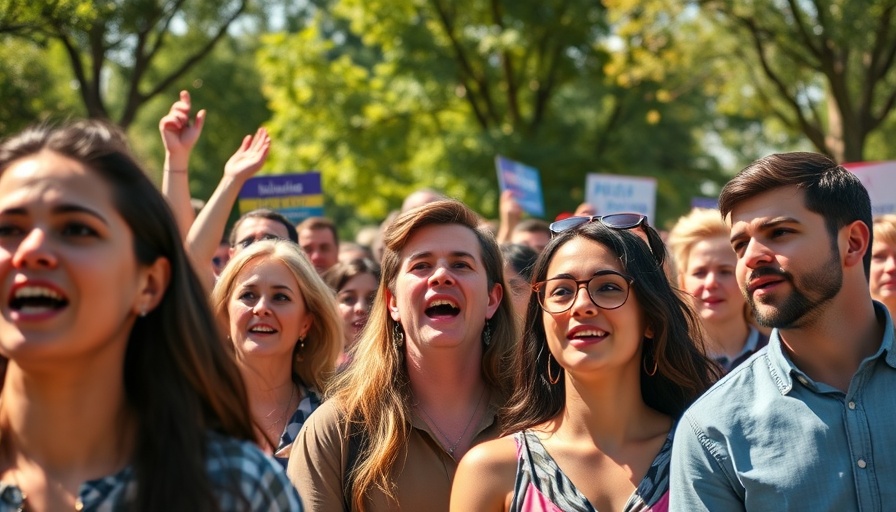 Young participants discuss Freedom in Conservatism at an outdoor event.