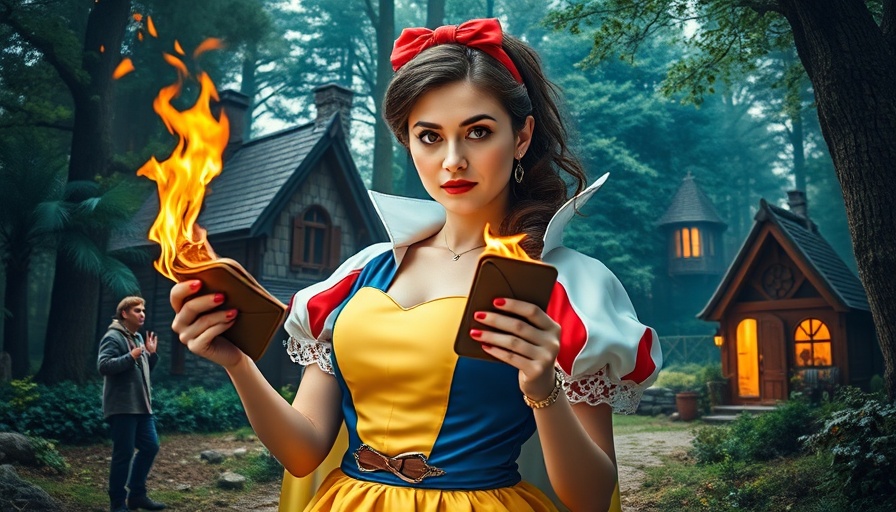 Cinematic collage of Snow White-themed scene for box office discussion.