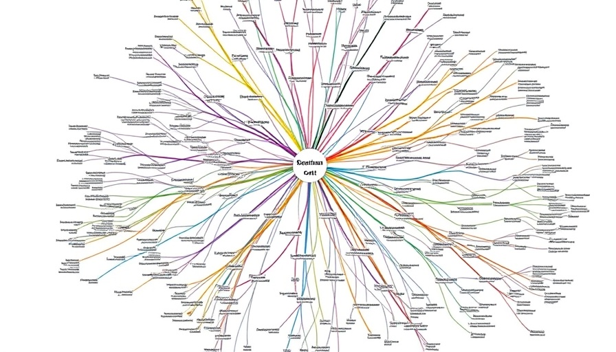 Autism research network diagram, genetic interactions visualization