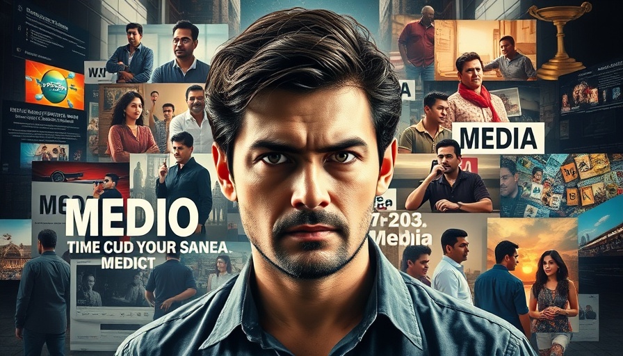 Creative media collage with diverse personalities and text.