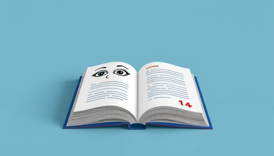 Illustrated open book on autism research with abstract drawings.