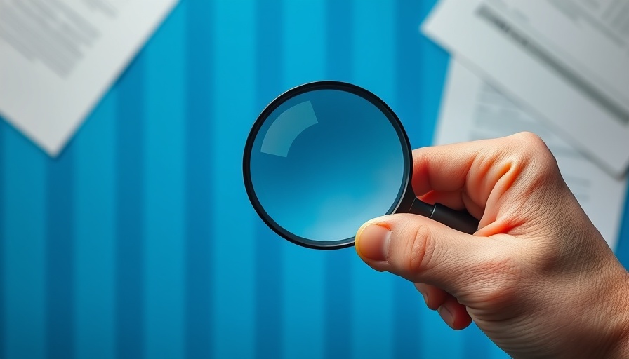 Hand with magnifying glass examining, symbolizing federal grant termination.