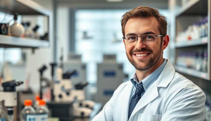 Distinguished scientist in a lab for hydra in autism research.