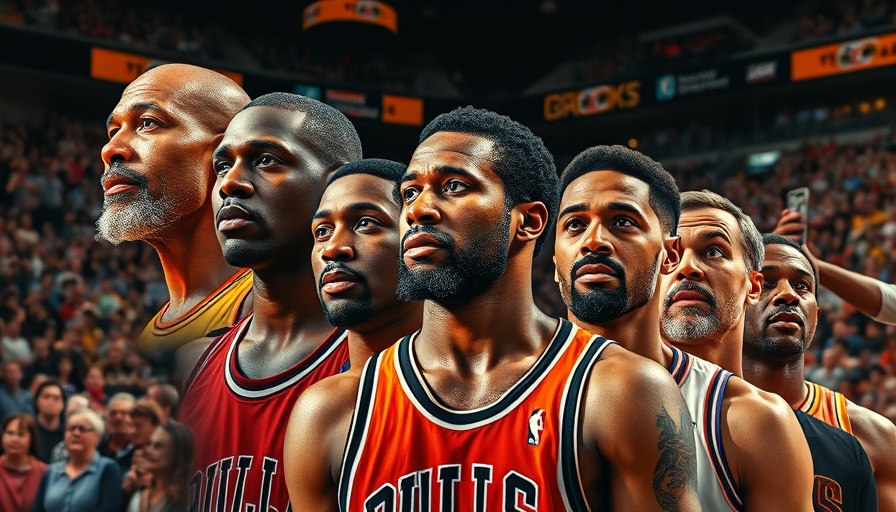 Jordan vs LeBron debate collage depicting basketball legends and fans.