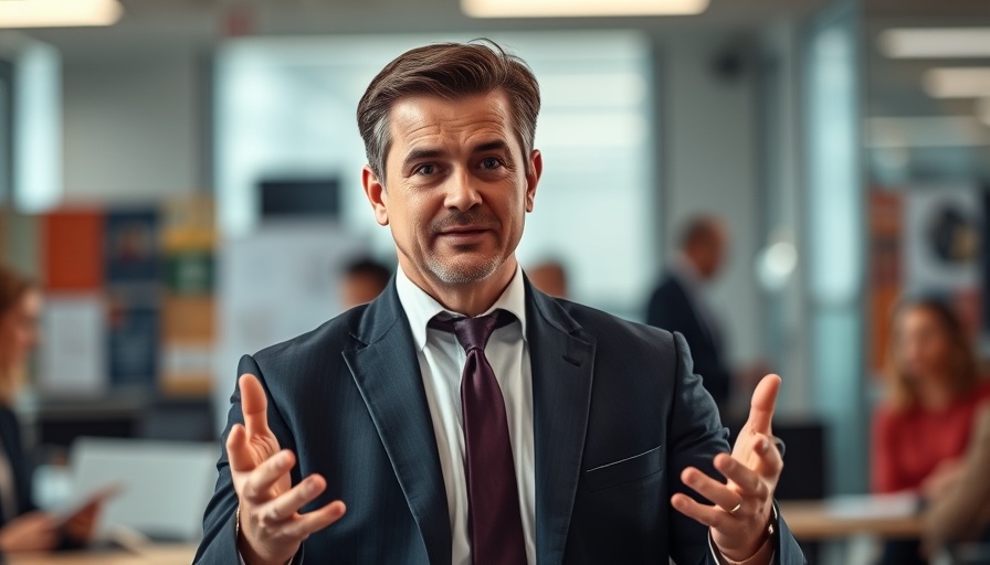 Confident man discussing Superman movie adaptation indoors.