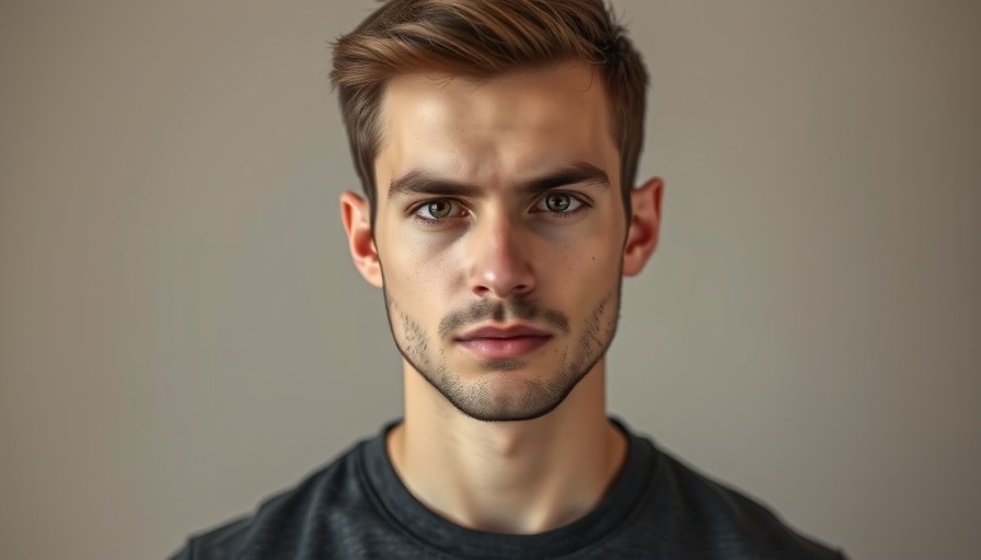 Young man looking solemn, highlighting loss theme