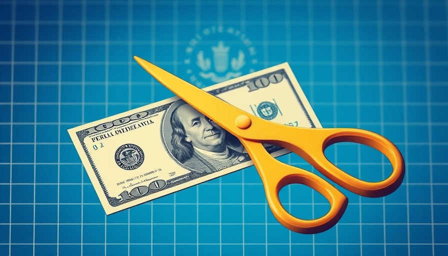 Golden scissors cutting $100 bill, representing NIH funding cuts.