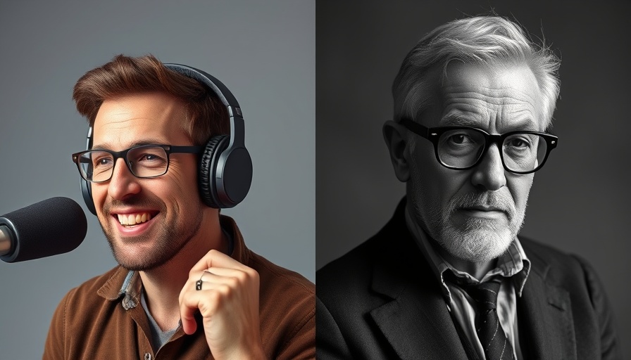 Modern Christian podcast dialogue across eras.