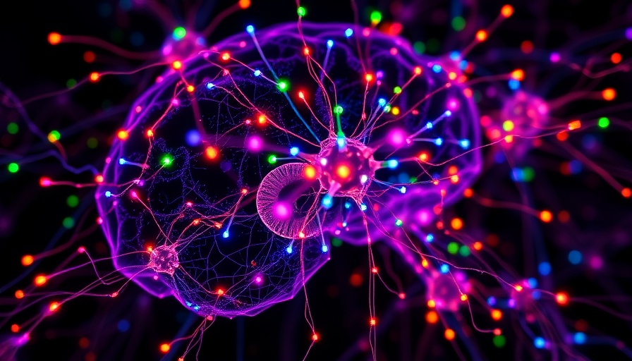 Intricate neural network representing brain activity in autism research