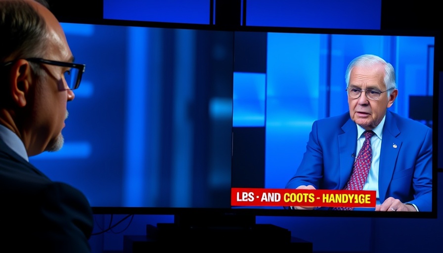 Split-screen video commentary related to Trump's Tariffs.