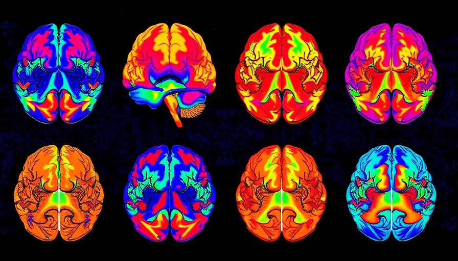 Colorful brain scan images illustrating autism research findings.
