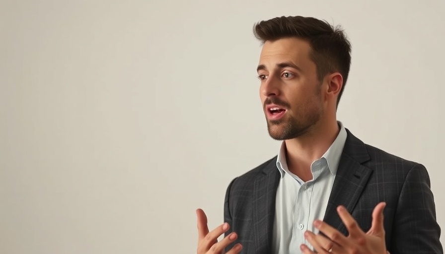 Fyre Festival 2 animated talk by a man in a blazer.