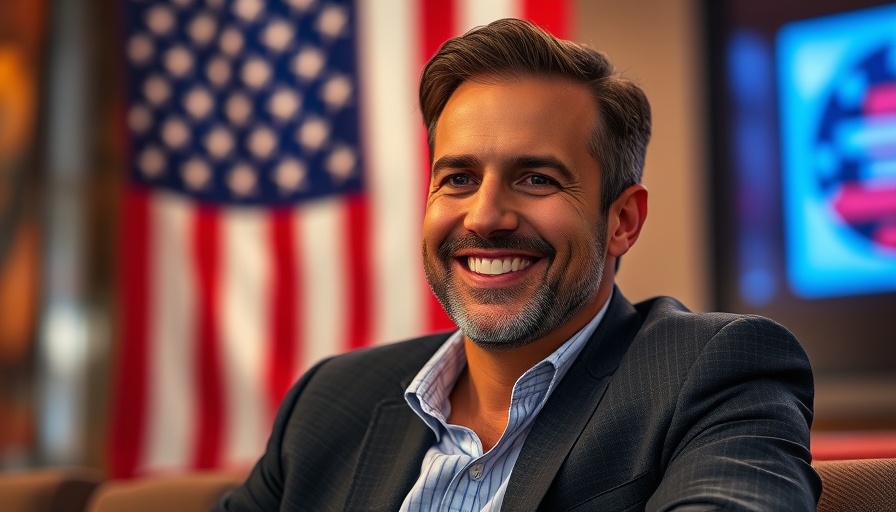 Man discussing democracy and economy in America.