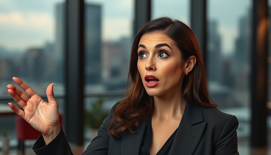 Future of #MeToo Movement concept featuring professional woman with surprised expression.