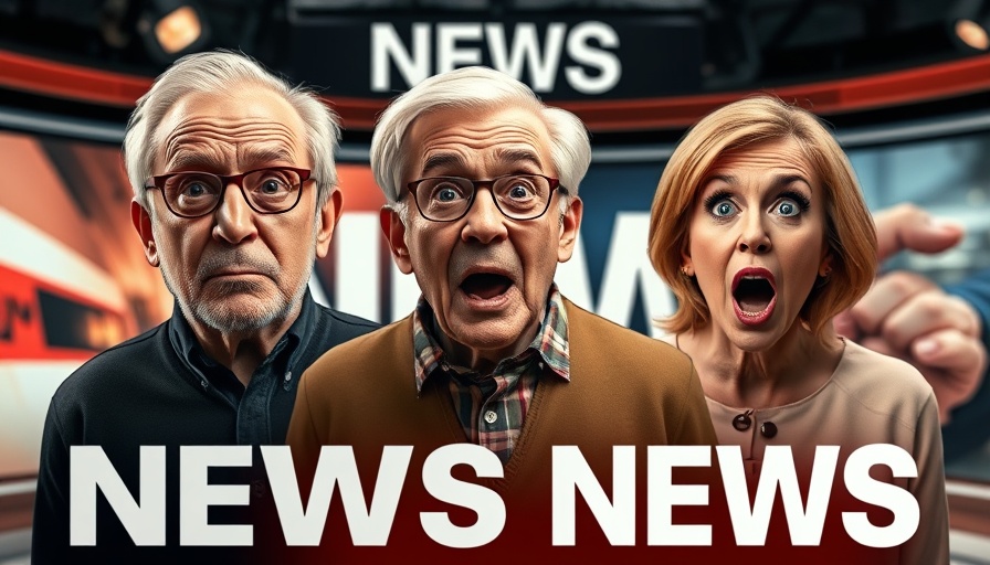 Media distrust in America highlighted in collage with news backdrop.