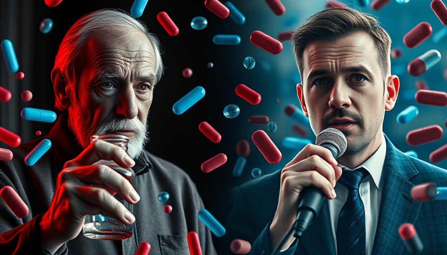 Biden's Pill Problem collage with pills and speakers.