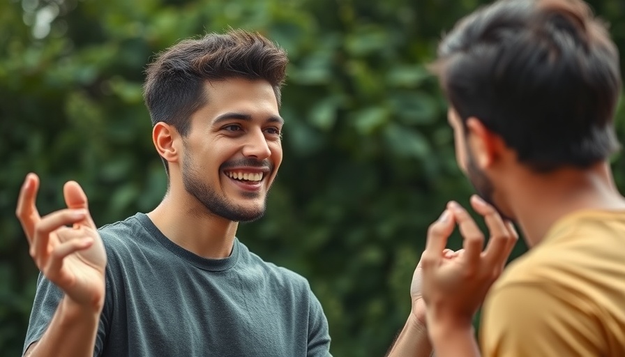 Young man in outdoor conversation, Ukraine culture and freedom.