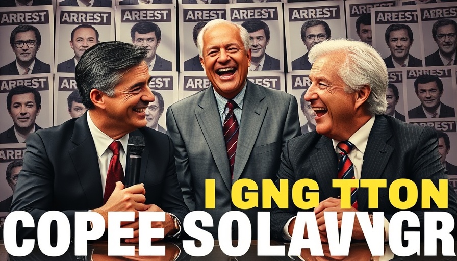 Political collage with commentators and arrest posters featuring Trump immigration policy and crime.