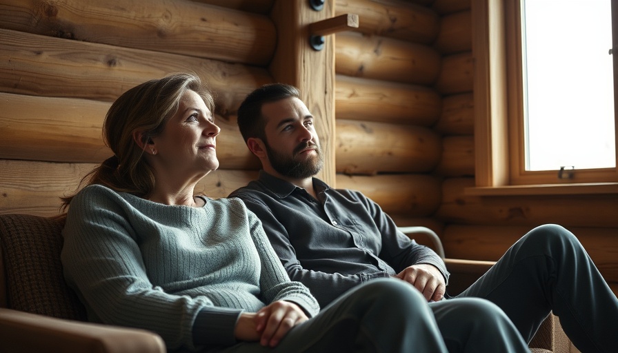 Couple sitting in a log cabin, subtle lighting, How Epstein Made His Billions